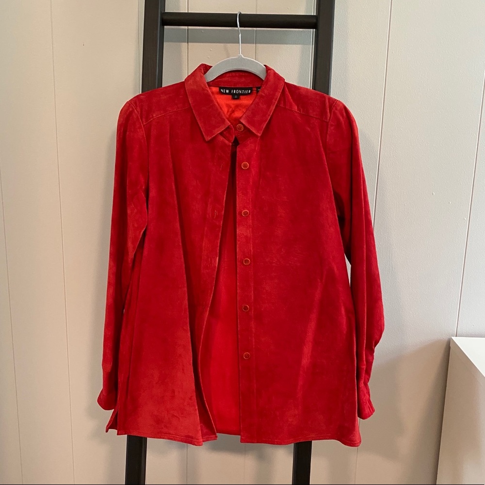 Red vintage button up